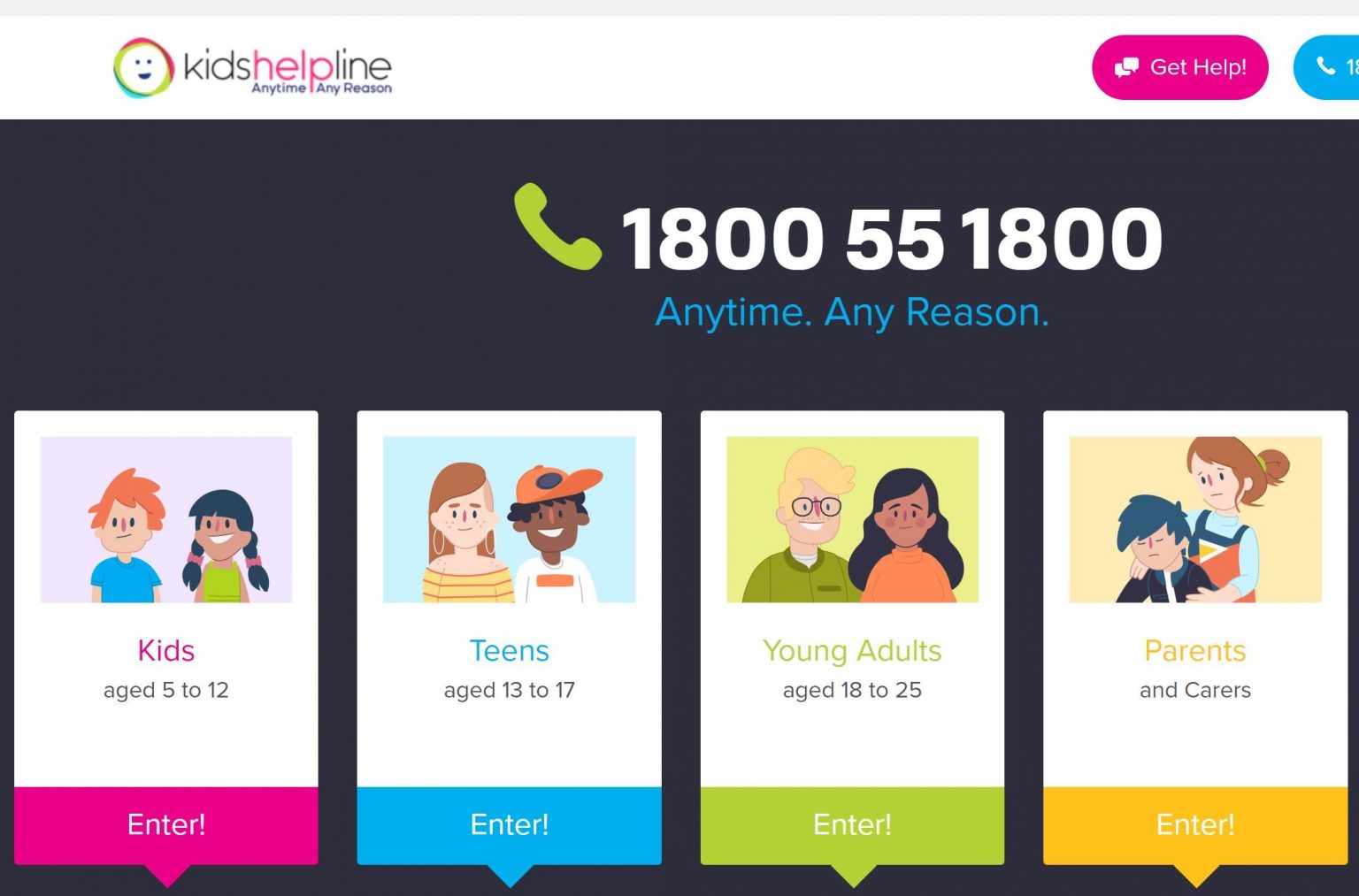 Kids helpline finding north