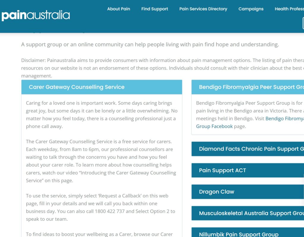 Pain Australia Finding North