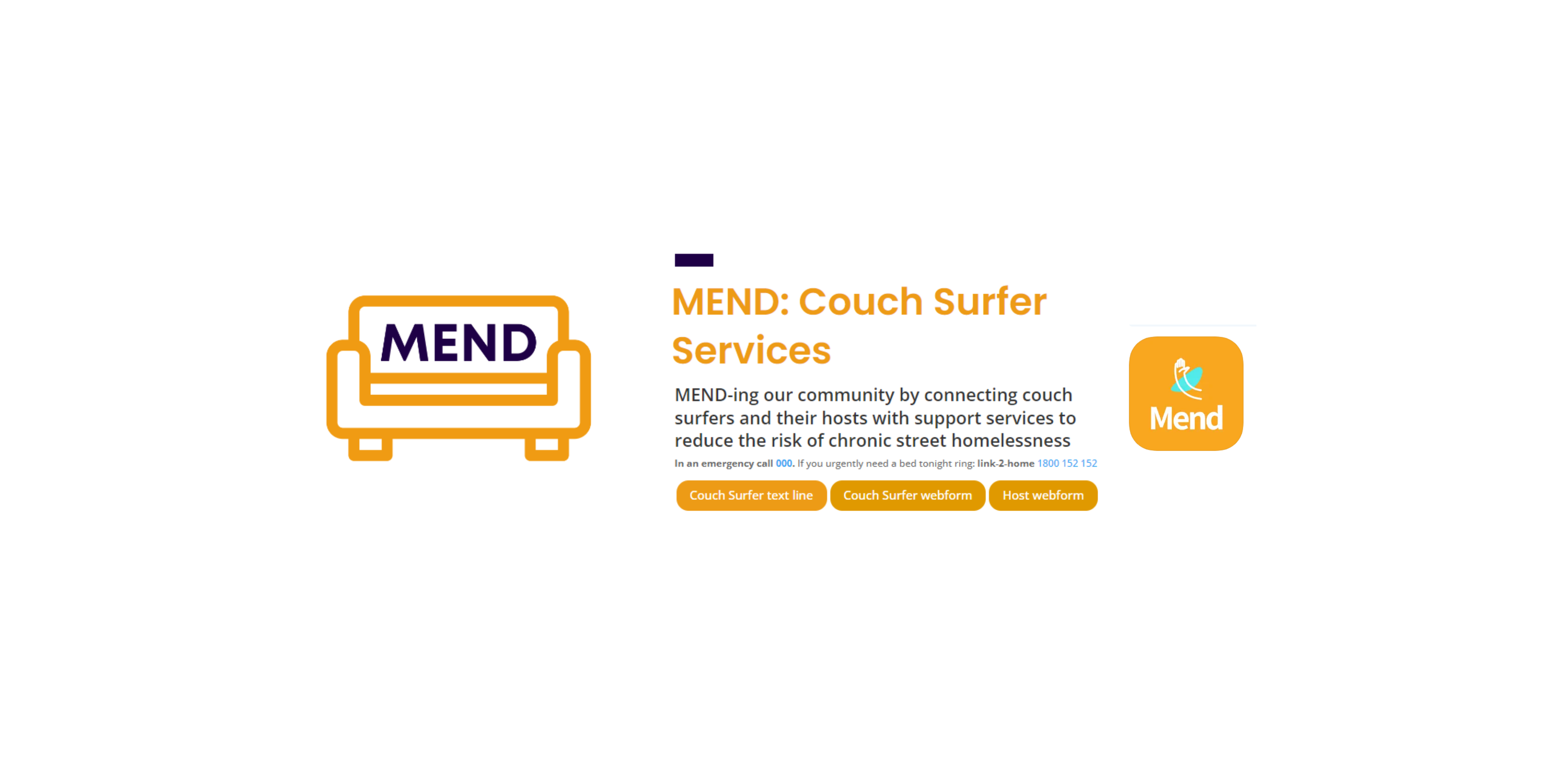 Mend: Couch Surfer Services
