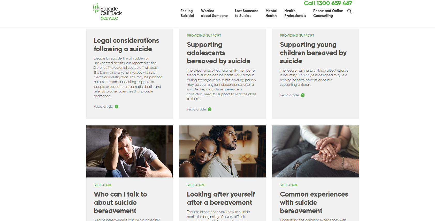 Suicide Call Back Service (Bereavement Counselling)